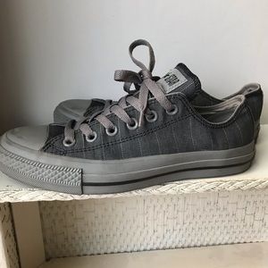Grey pinstripe Converse
